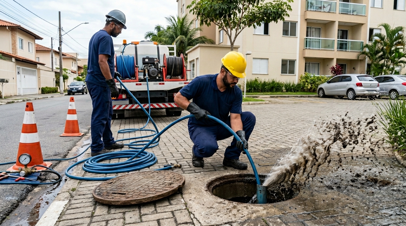 Desobstrução com Alta Pressão em Joinville‑SC